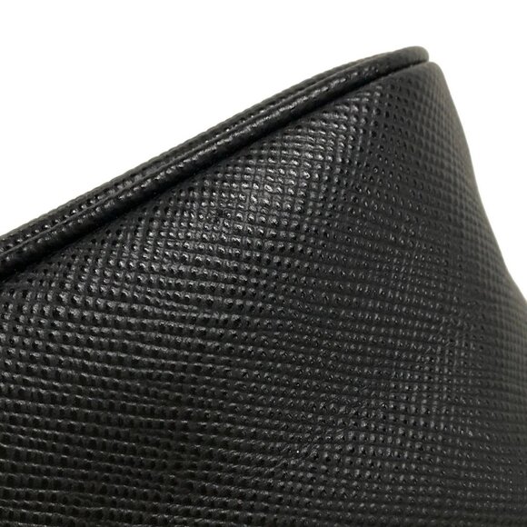 Auth PRADA - 2NE054 Black Saffiano Leather Clutch Bag - Picture 6 of 16